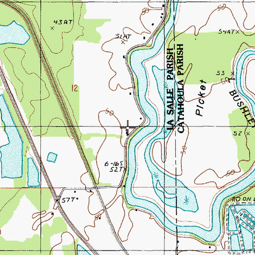 Topographic Map of Pritchard Church, LA