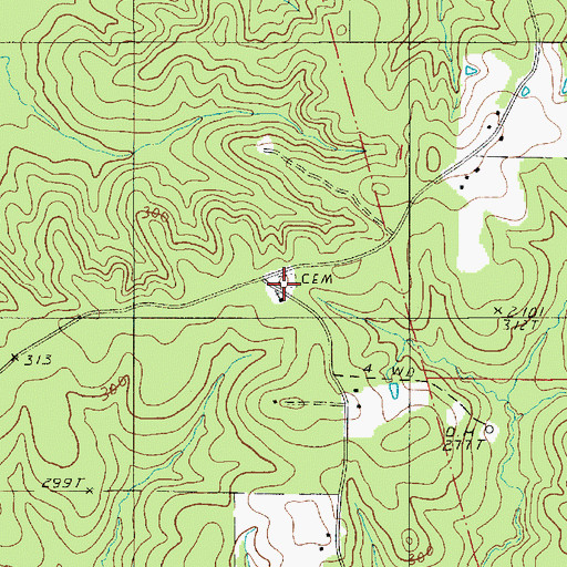 Topographic Map of Progress Church, LA