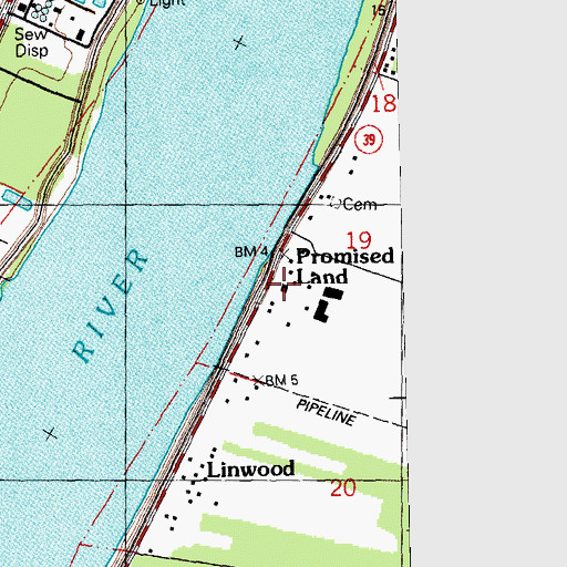 Topographic Map of Promised Land, LA