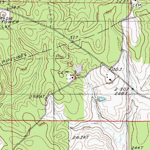 Topographic Map of Prospect Church, LA