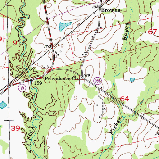 Topographic Map of Providence Church, LA