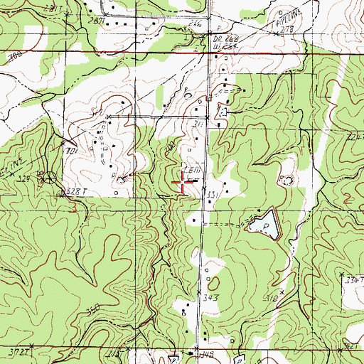 Topographic Map of Providence Church, LA