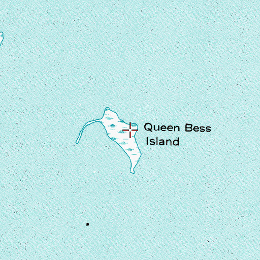 Topographic Map of Queen Bess Island, LA