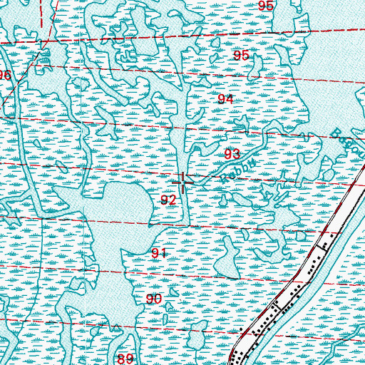 Topographic Map of Rabbit Bayou, LA