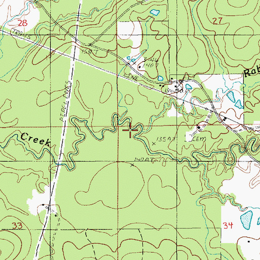 Topographic Map of Rabbit Branch, LA