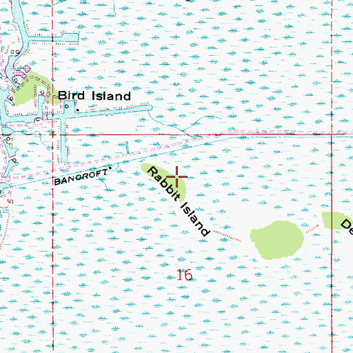 Topographic Map of Rabbit Island, LA