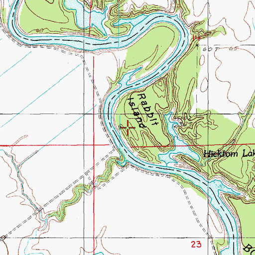 Topographic Map of Rabbit Island, LA