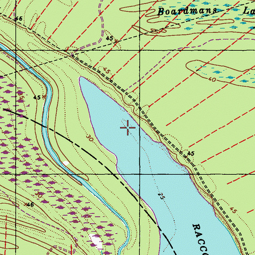 Topographic Map of Raccourci Old River, LA