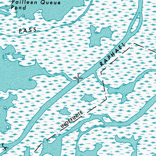 Topographic Map of Raphael Pass, LA