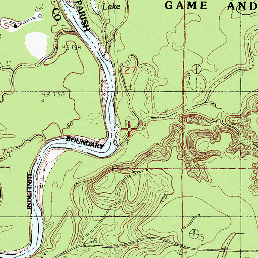 Topographic Map of Rattlesnake Slough, LA