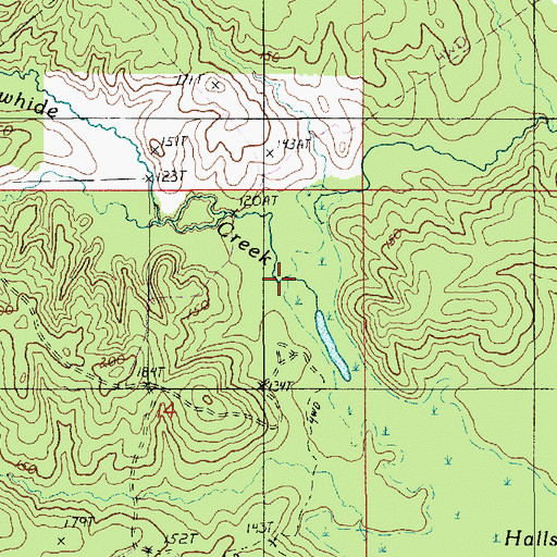 Topographic Map of Rawhide Creek, LA