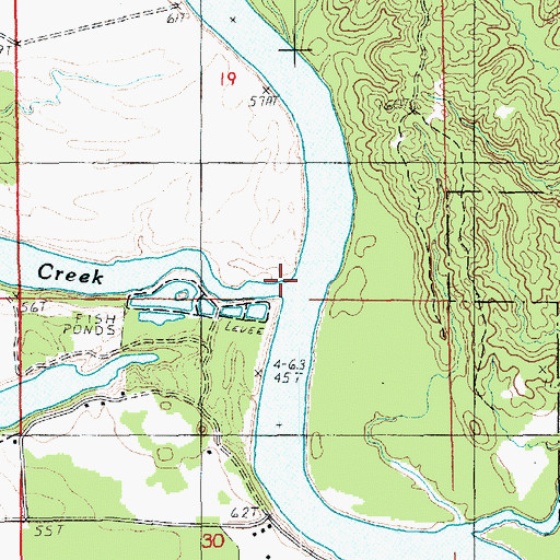 Topographic Map of Rawson Creek, LA
