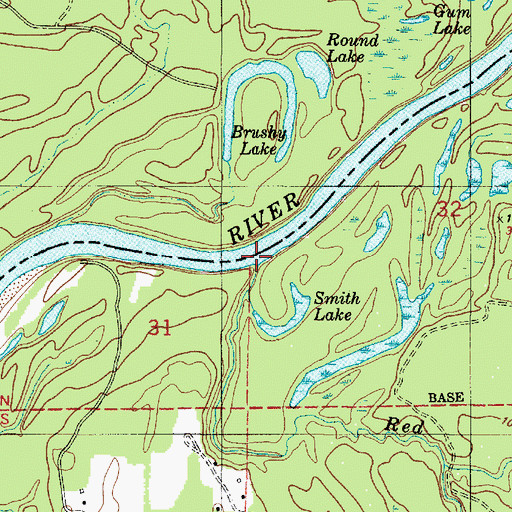 Topographic Map of Red Bank Creek, LA