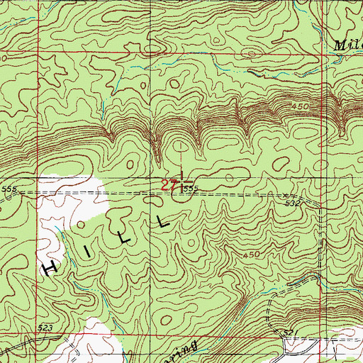 Topographic Map of Purdham Hill, AR