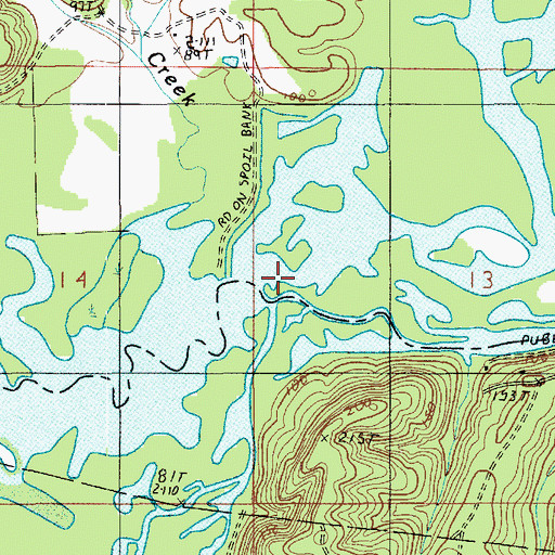 Topographic Map of Redden Creek, LA