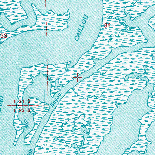 Topographic Map of Redfish Bayou, LA