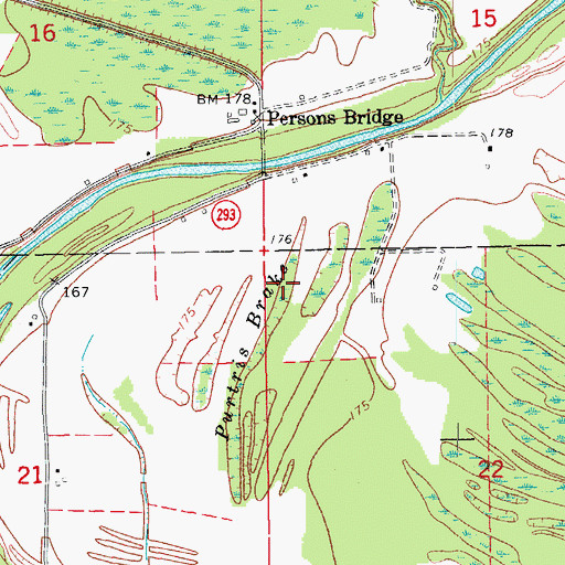 Topographic Map of Purtris Brake, AR