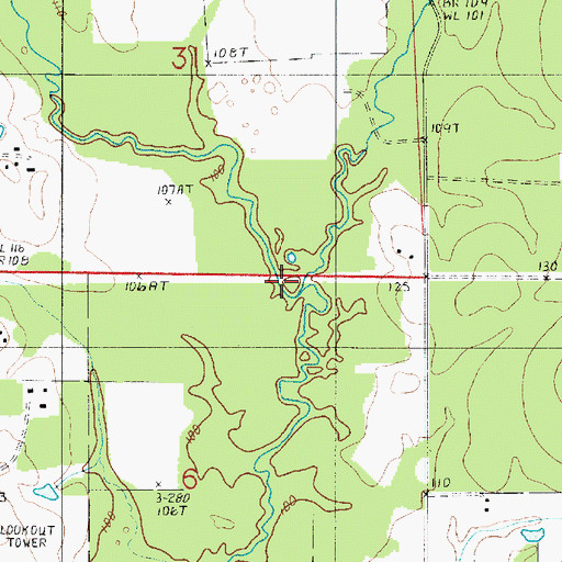 Topographic Map of Redhead Branch, LA