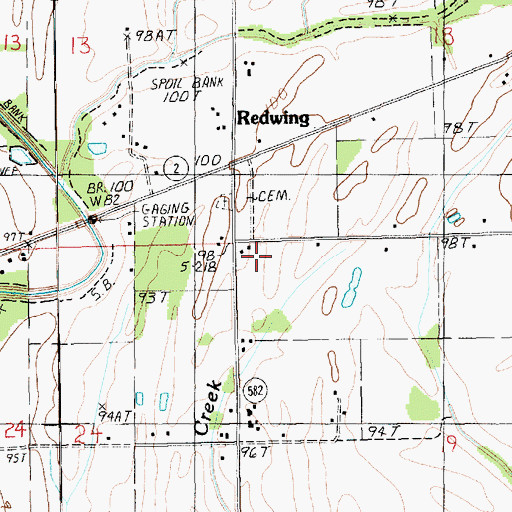 Topographic Map of Redwing Church, LA