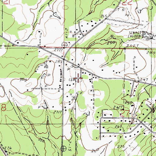 Topographic Map of Reed Spring School, LA