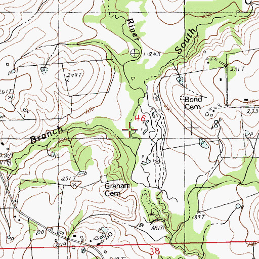 Topographic Map of Reedy Branch, LA