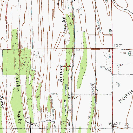 Topographic Map of Refuge Brake, LA