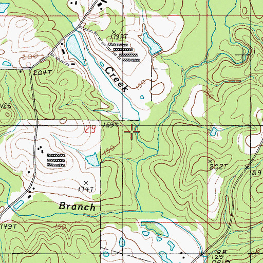 Topographic Map of Resinger Hollis Creek, LA