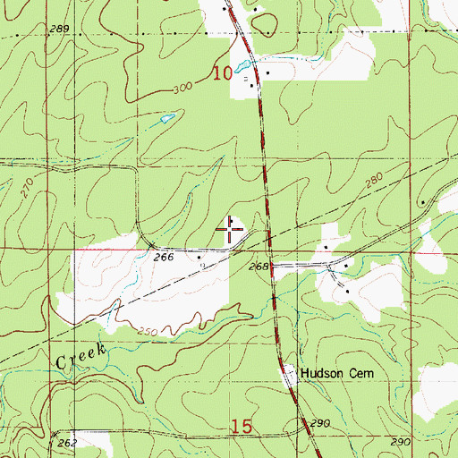 Topographic Map of Rhone School, LA