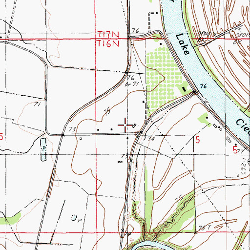 Topographic Map of Rhymes High School, LA