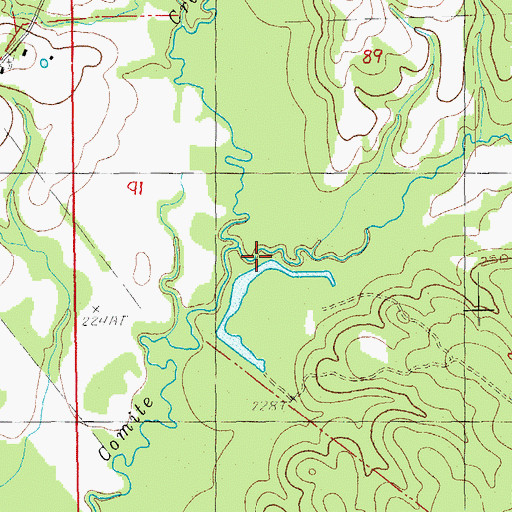 Topographic Map of Richland Creek, LA