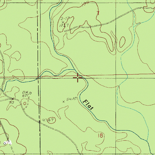 Topographic Map of Richland Creek, LA