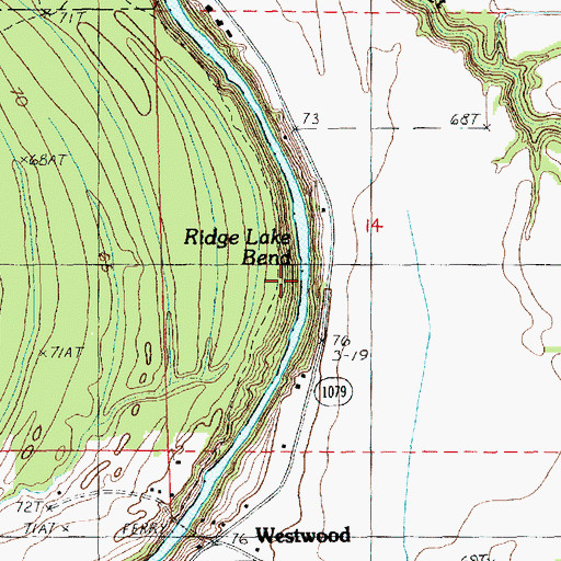 Topographic Map of Ridge Lake Bend, LA