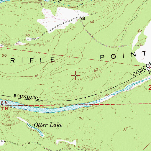 Topographic Map of Rifle Point, LA