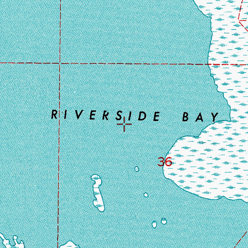 Topographic Map of Riverside Bay, LA
