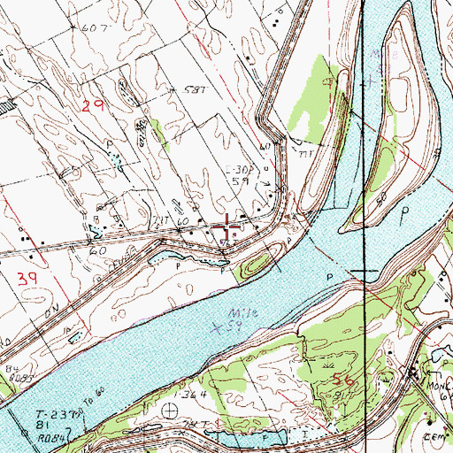 Topographic Map of Riverside Church, LA