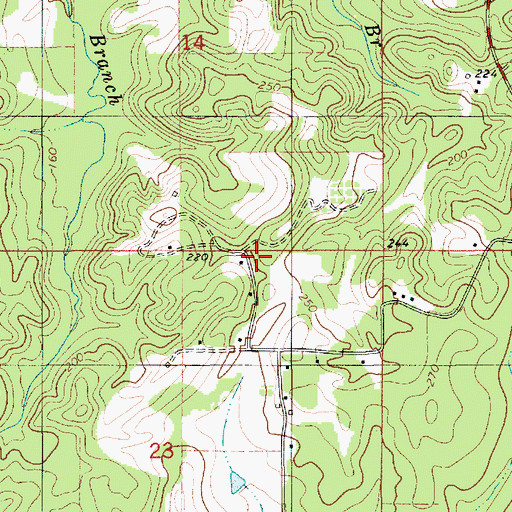 Topographic Map of Robertson School, LA