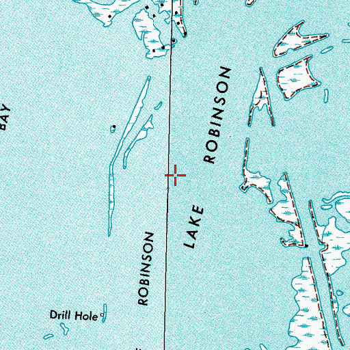 Topographic Map of Lake Robinson, LA