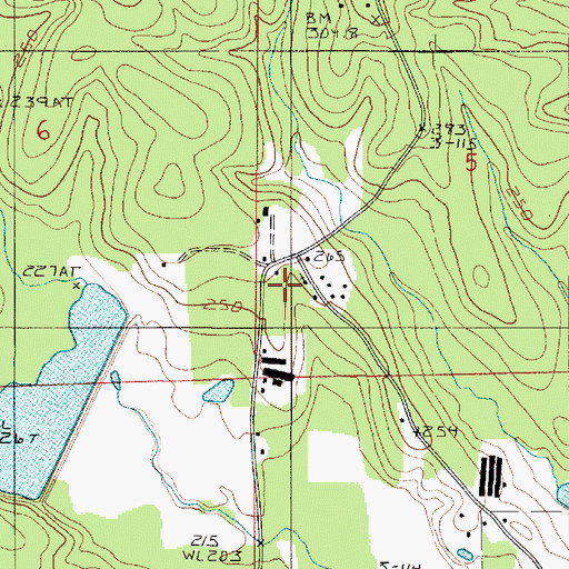 Topographic Map of Rock Spring Church, LA