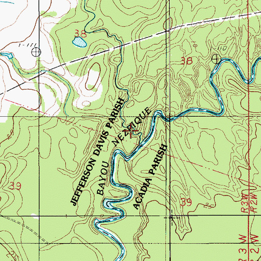 Topographic Map of Rogers Gully, LA