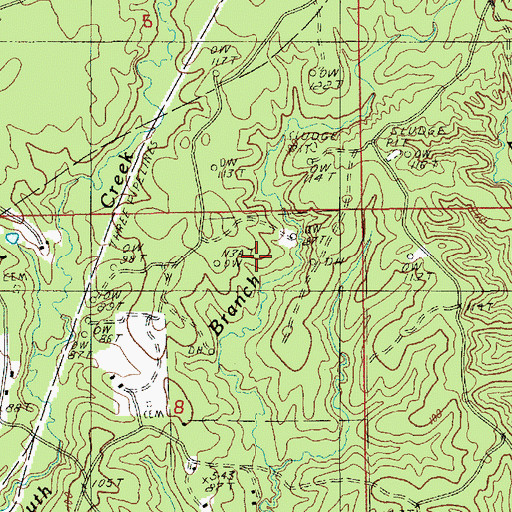 Topographic Map of Rogers Oil Field, LA