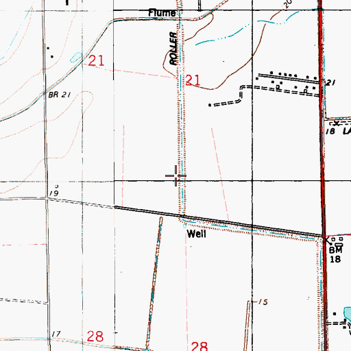 Topographic Map of Roller Canal, LA