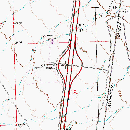 Topographic Map of Griffith Interchange, AZ