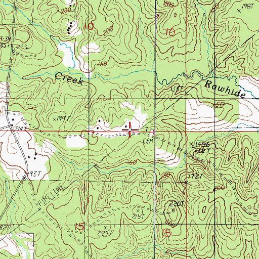 Topographic Map of Rosa Chapel, LA