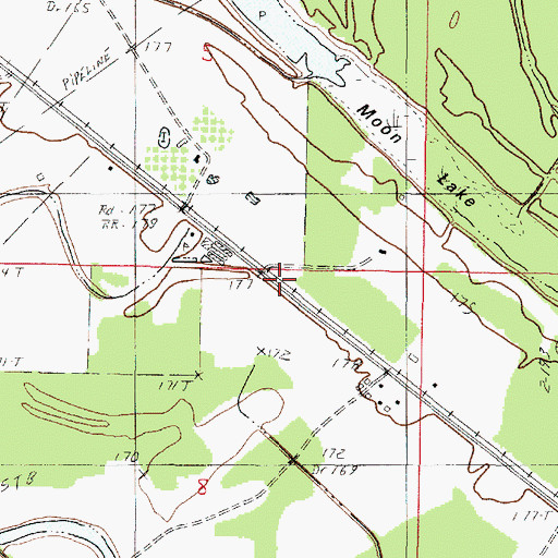 Topographic Map of Rose of Sharon Church, LA