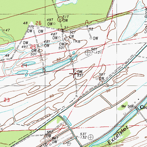Topographic Map of Roseland Oil Field, LA