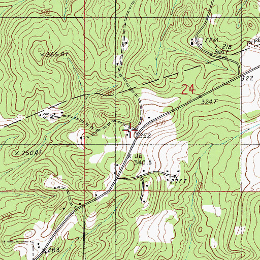 Topographic Map of Rosenwald School, LA