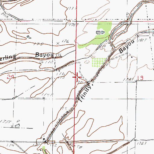 Topographic Map of Rosenwald School, LA