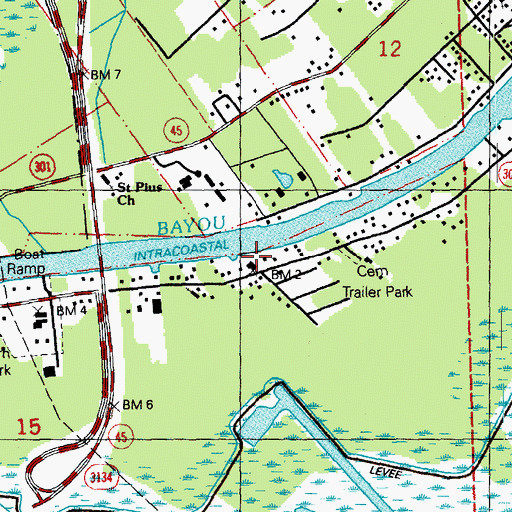 Topographic Map of Rosethorn School, LA