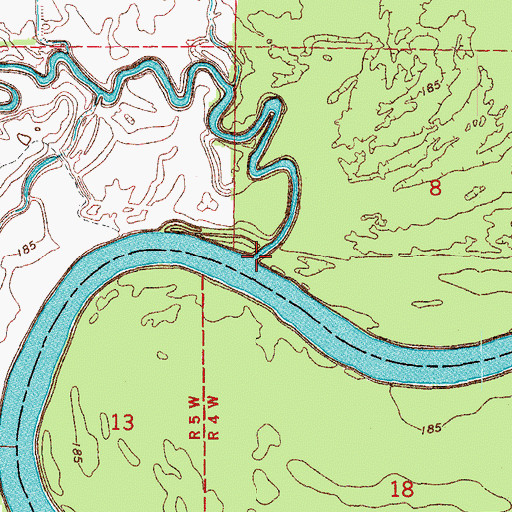 Topographic Map of Raft Creek, AR