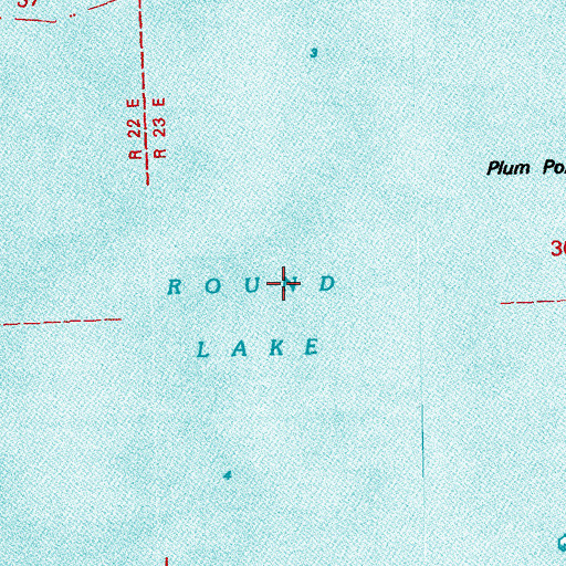 Topographic Map of Round Lake, LA